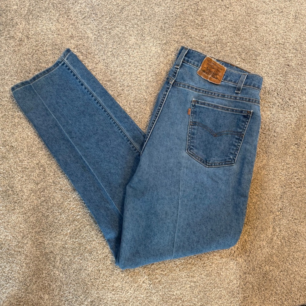 Vintage 80/90s Levis 540 Orange Tab Jeans Mens 40x32 Blue Made in USA
